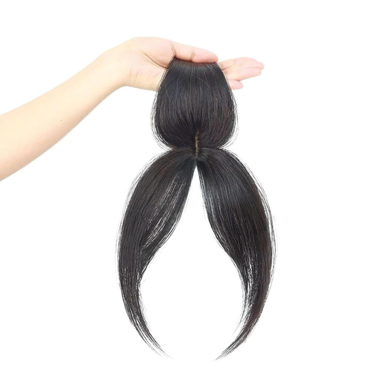 2 Clip Front Hair Topper - For Covering Grey Hairs & Front Hairline