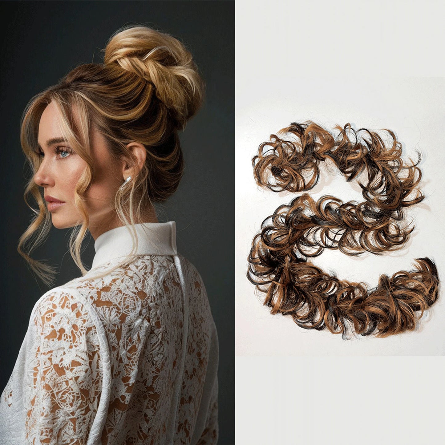 Buy 1 Get 1 Free - Frill Hair Extension - Messy Hair Frill Braid Extension