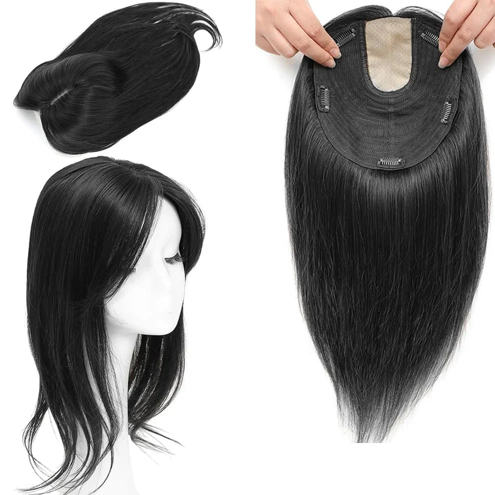 5 Clip Hair Topper – Instant Volume & Natural Coverage - 18 inches