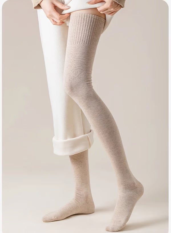 Buy 1 Get 2 Free - Warm and Over-the-Knee, Woolen Socks – Knitted, Non-Slip, Stylish Comfort